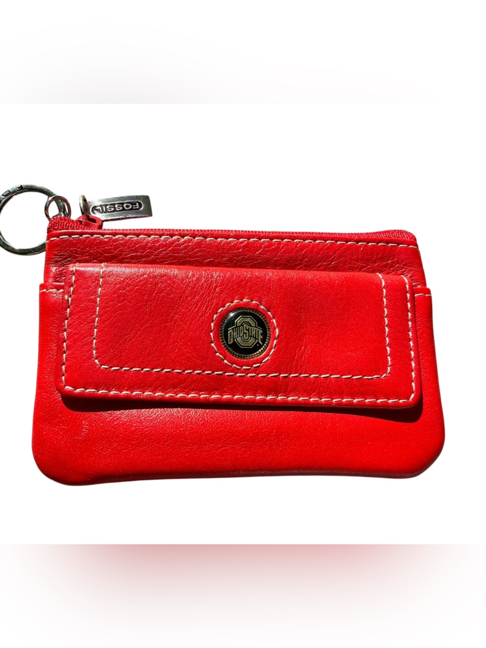 Fossil Ohio State Id Keychain Women’s Red Wallet
